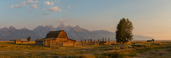 Tetons and Moulton Barn Panorama