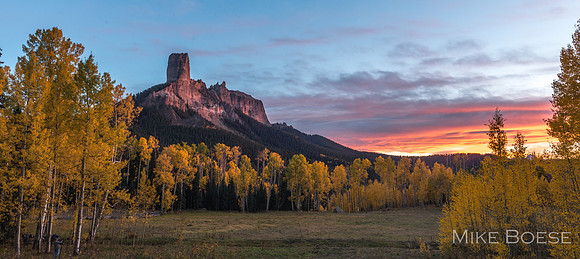 Chimney Peak Fall Sunset