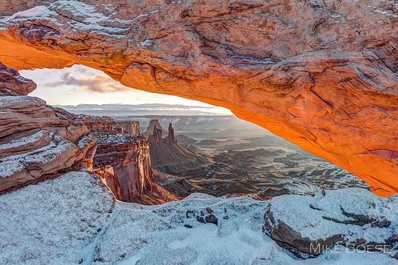 Mesa Arch, Winter Window