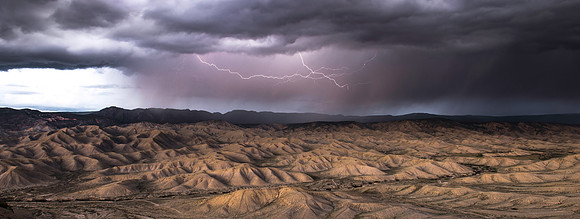 Lightning Over Montrose Adobees