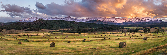 Sneffels Haybale Panorama